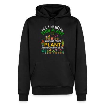 Gardening Plants - Men’s Premium Organic Hoodie - black - Front - Nico (187cm)