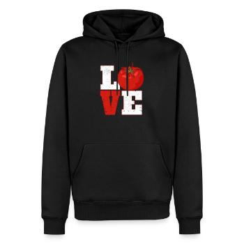 Amour Tomate Jardinage Potager Plantes - Sweat à capuche Premium bio Homme - noir - Devant - Nico (187cm)