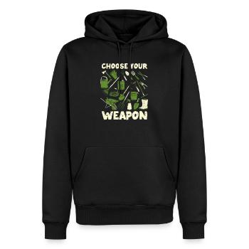 Wählen Sie Ihre Waffe Lustige Gartenarbeit Pflanze - Männer Premium Bio Hoodie - Schwarz - Vorne - Nico (187cm)
