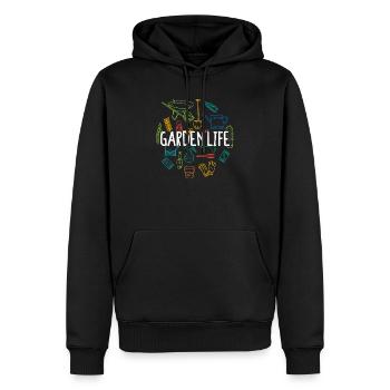 Garten Leben Lustig Gartenarbeit Liebhaber Pflanze - Männer Premium Bio Hoodie - Schwarz - Vorne - Nico (187cm)