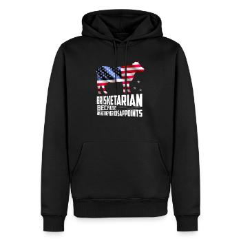 Brisketarian Because Brisket Grilling BBQ Smoker - Männer Premium Bio Hoodie - Schwarz - Vorne - Nico (187cm)