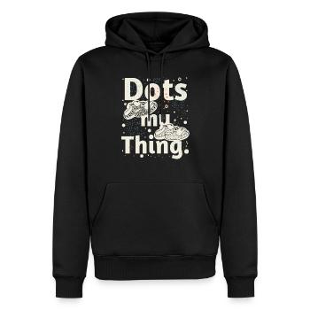 Punkte Lover - Punkt Tag - Männer Premium Bio Hoodie - Schwarz - Vorne - Nico (187cm)