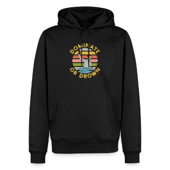 Dominer ou se noyer Drôle de water-polo - Sweat à capuche Premium bio Homme - noir - Devant - Nico (187cm)