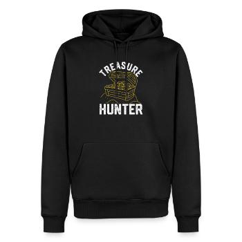 Treasure Hunter Funny Geocaching Metalldetektion - Männer Premium Bio Hoodie - Schwarz - Vorne - Nico (187cm)