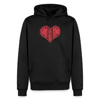 Geocaching Heat Geocache Lovers Geocachers - Sweat à capuche Premium bio Homme - noir - Devant - Nico (187cm)