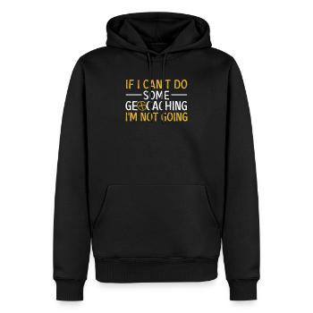 Si je ne peux pas faire de géocaching, je le ferai - Sweat à capuche Premium bio Homme - noir - Devant - Nico (187cm)