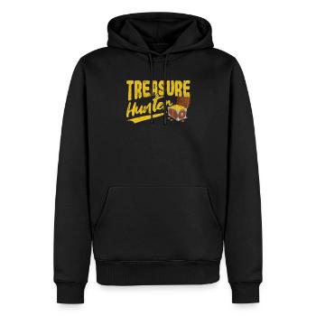 Treasure Hunter Funny Geocaching Metalldetektion - Männer Premium Bio Hoodie - Schwarz - Vorne - Nico (187cm)