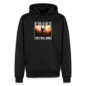 Si vous le cachez, ils viendront Geocacher - Sweat à capuche Premium bio Homme - noir - Devant - Nico (187cm)