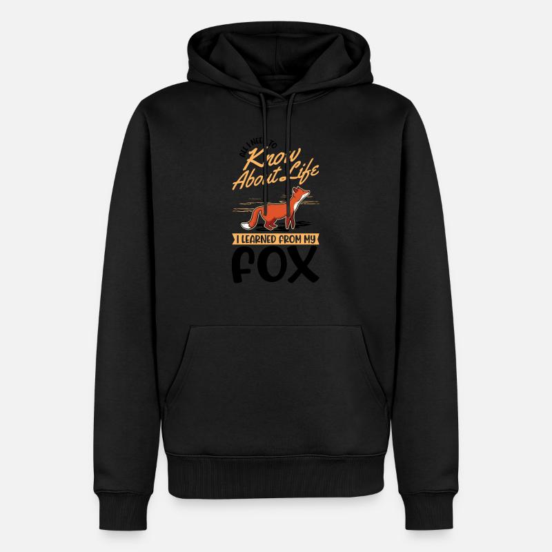 Fuchs Geschenk Rotfuchs - Männer Premium Bio Hoodie - Schwarz