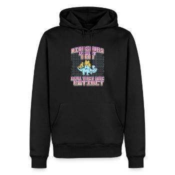 DINOSAURE4 - Sweat à capuche Premium bio Homme - noir - Devant - Nico (187cm)