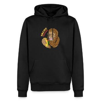 Les tacos me rendent fou - Sweat à capuche Premium bio Homme - noir - Devant - Nico (187cm)
