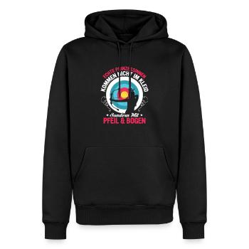 Echte Prinzessinen kommen mit Pfeil & Bogen Schies - Männer Premium Bio Hoodie - Schwarz - Vorne - Nico (187cm)