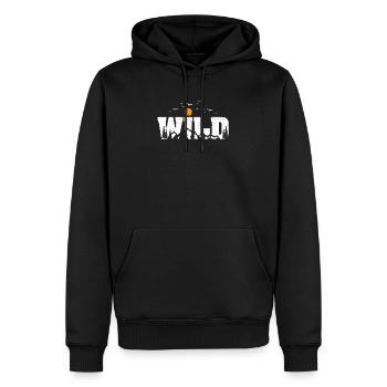 Wild Outdoor Familie Camping Wohnmobil Urlaub Wand - Männer Premium Bio Hoodie - Schwarz - Vorne - Nico (187cm)