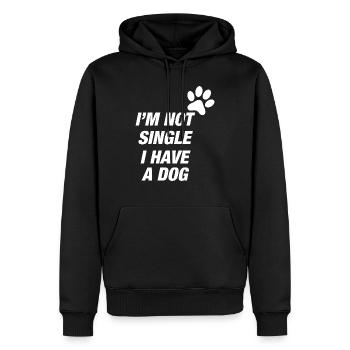 Chien Hund - Sweat à capuche Premium bio Homme - noir - Devant - Nico (187cm)
