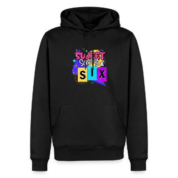 Sweet Sassy & Six - Männer Premium Bio Hoodie - Schwarz - Vorne - Nico (187cm)