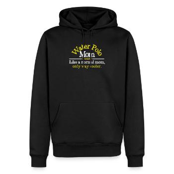Water-polo maman définition piscine drôle - Sweat à capuche Premium bio Homme - noir - Devant - Nico (187cm)