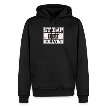 Stomp Out Bullying Funny Back To School Education - Men’s Premium Organic Hoodie - black - Front - Nico (187cm)