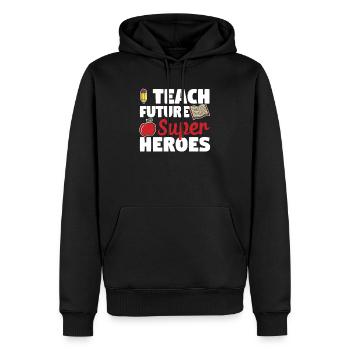 Ich unterrichte zukünftige Superhelden Lustiger - Männer Premium Bio Hoodie - Schwarz - Vorne - Nico (187cm)