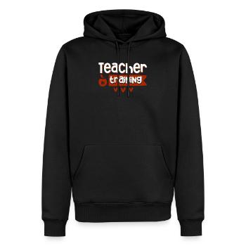 Lehrerin in Ausbildung Lustige Schule Kindergarten - Männer Premium Bio Hoodie - Schwarz - Vorne - Nico (187cm)
