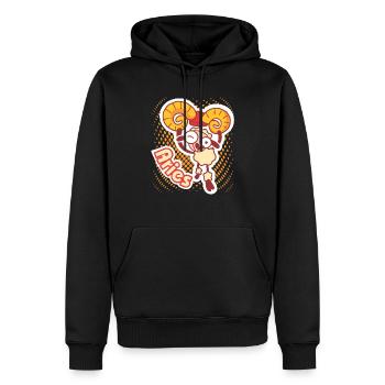 Widder, Aries zodiac sign - Männer Premium Bio Hoodie - Schwarz - Vorne - Nico (187cm)
