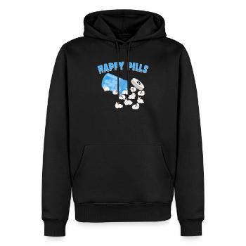 Happy Pills Kaninchenrasse Lustige englische Angora - Männer Premium Bio Hoodie - Schwarz - Vorne - Nico (187cm)