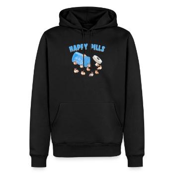 Happy Pills Rabbit Breed Funny Lionhead Bunny Pun - Sweat à capuche Premium bio Homme - noir - Devant - Nico (187cm)