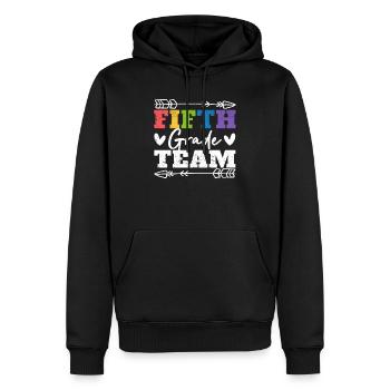 5th Class Team Figth Class Teacher Student Back - Men’s Premium Organic Hoodie - black - Front - Nico (187cm)