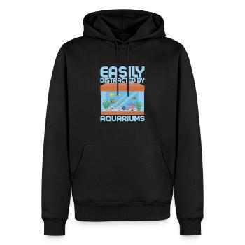 Easily Distracted By Aquariums Fish Keeping Aquari - Männer Premium Bio Hoodie - Schwarz - Vorne - Nico (187cm)