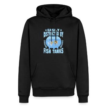 Easily Distracted By Fish Tanks Aquarium Owner Fis - Männer Premium Bio Hoodie - Schwarz - Vorne - Nico (187cm)
