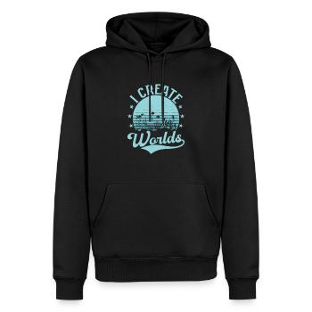Je crée Worlds Aquarium Owner Fish Keeping - Sweat à capuche Premium bio Homme - noir - Devant - Nico (187cm)