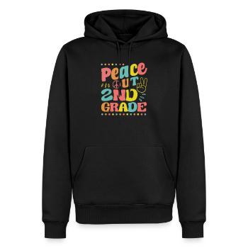 Peace Out 2nd Grade Second Graduation Last Day - Men’s Premium Organic Hoodie - black - Front - Nico (187cm)