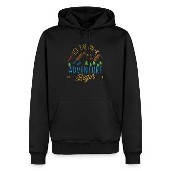 L’aventure des enfants d’âge préscolaire peut commencer - Sweat à capuche Premium bio Homme - noir - Devant - Nico (187cm)