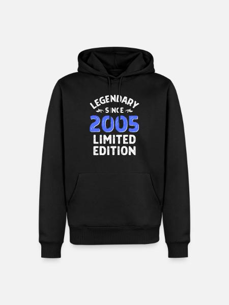 Legendary since 2005 blue - Men’s Premium Organic Hoodie - black