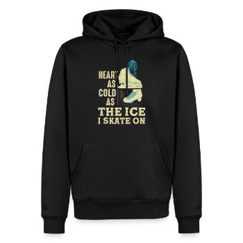 Heart As Cold As The Ice I Skate On Skating Skater - Männer Premium Bio Hoodie - Schwarz - Vorne - Nico (187cm)