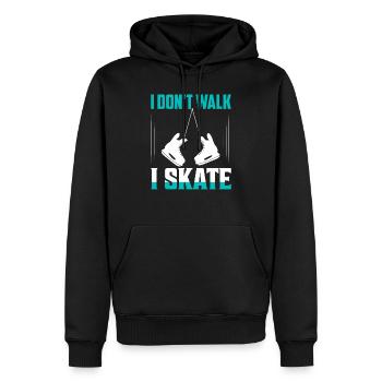 I Don't Walk I Skate Ice Skating Figure Skater - Männer Premium Bio Hoodie - Schwarz - Vorne - Nico (187cm)