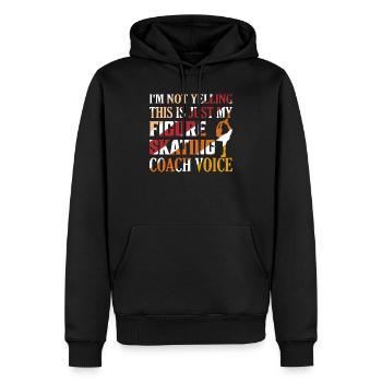 Je ne crie pas que c’est mon entraîneur de patinage artistique Vo - Sweat à capuche Premium bio Homme - noir - Devant - Nico (187cm)
