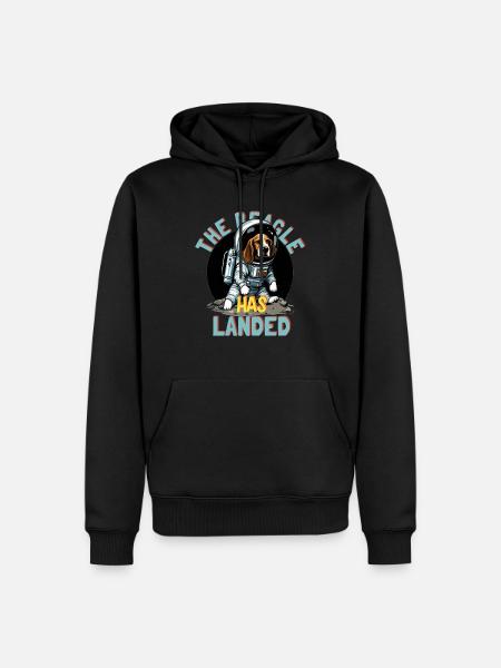 The Beagle Has Landed - Men’s Premium Organic Hoodie - black