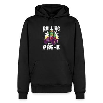 Rouler dans le camion monstre T Rex pré-K Dinosaur - Sweat à capuche Premium bio Homme - noir - Devant - Nico (187cm)