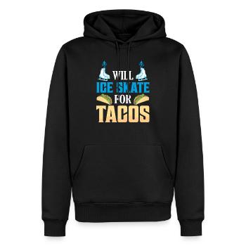 Will Ice Skate for Tacos Figure Skater Ice Skating - Männer Premium Bio Hoodie - Schwarz - Vorne - Nico (187cm)