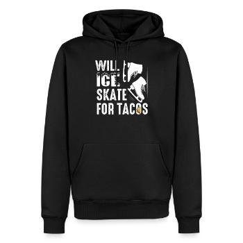 Will Ice Skate for Tacos Ice Skating Figure Skater - Männer Premium Bio Hoodie - Schwarz - Vorne - Nico (187cm)