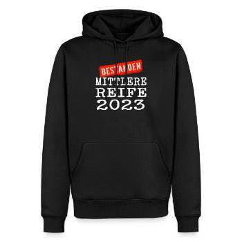 Realschulabschluss Mittlere Reife 2023 Realschule - Männer Premium Bio Hoodie - Schwarz - Vorne - Nico (187cm)
