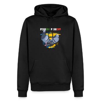 Taube - Männer Premium Bio Hoodie - Schwarz - Vorne - Nico (187cm)
