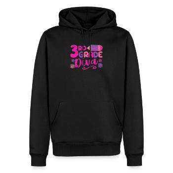 Diva de 3e année Drôle d’enseignant de troisième année - Sweat à capuche Premium bio Homme - noir - Devant - Nico (187cm)