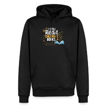Ich lese immer noch Kinderbücher Schullehrer Nerd - Männer Premium Bio Hoodie - Schwarz - Vorne - Nico (187cm)