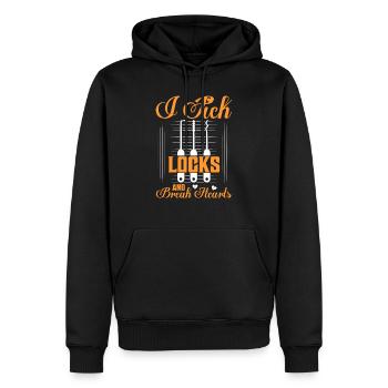 Je choisis des serrures et brise des cœurs Serrurier Serrurier - Sweat à capuche Premium bio Homme - noir - Devant - Nico (187cm)
