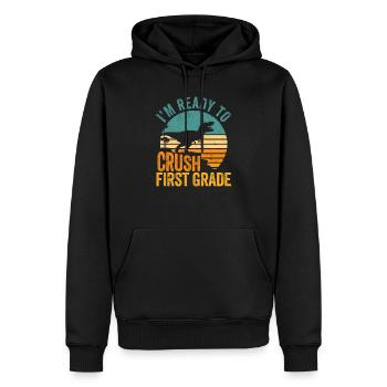 I'm ready to nursery dinosaurs back - Men’s Premium Organic Hoodie - black - Front - Nico (187cm)