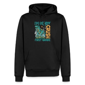 I'm ready to nursery dinosaurs back - Men’s Premium Organic Hoodie - black - Front - Nico (187cm)