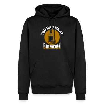 You Had Me At Bourbon Drinking Whiskey - Männer Premium Bio Hoodie - Schwarz - Vorne - Nico (187cm)