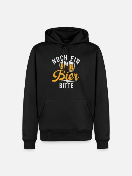 Noch ein Bier bitte - Design - Männer Premium Bio Hoodie - Schwarz