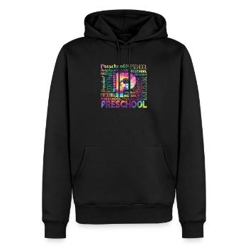 Krawatte Färben Vorschule Typografie Team Vor-K - Männer Premium Bio Hoodie - Schwarz - Vorne - Nico (187cm)